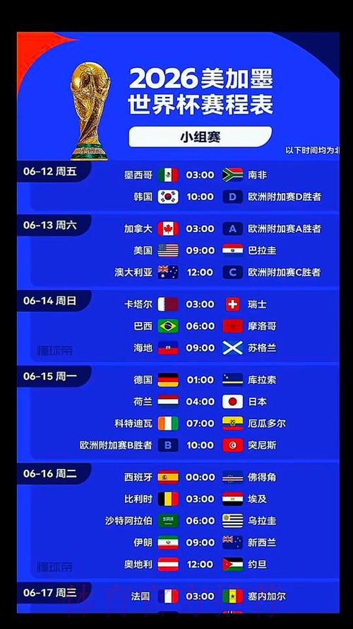 2026世界杯比赛时间最新高清直播怎么看 2026世界杯比赛时间最新高清直播怎么看